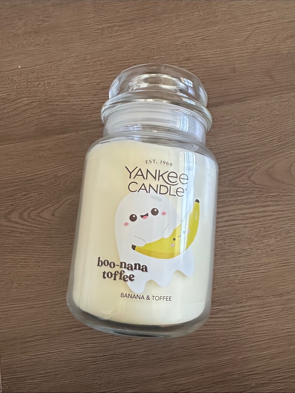 Yankee Candle Boo-nana Toffee Jar Candle - Cream & Yellow